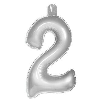 Number Balloon 2 Silver