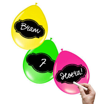 Writable Balloons Neon, 6pcs.