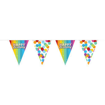 Bunting Rainbow Happy Birthday, 6mtr.