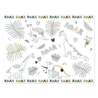 Coloring page Placemat Dino Roars, 6pcs.