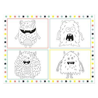 Coloring page Placemat Monster Bash, 6pcs.