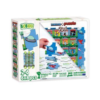 BiOBUDDi 2in1 Puzzle and Memo City Life