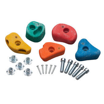 Climbing Stone Set Small with 2 holes, 5pcs.