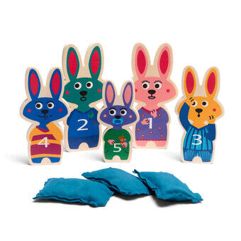 BS Toys Ball throwing Bunnies Wood - Throwing game