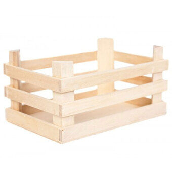 Wooden Fruit Crate, 18x12x9.5cm