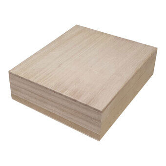 Box Square with Loose Lid Paulownia Wood