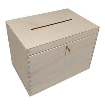 Wooden Envelope Box with Lock