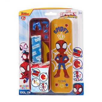 Marvel Spidey OkiDoki Clay Storage Tin 3D with Accessories