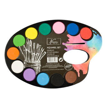 Paint Palette Watercolor, 12 Colors