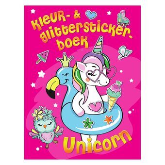 Coloring & Glitter Sticker Book Unicorn