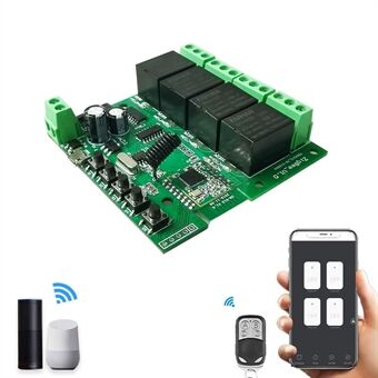 ZB-DIY-S04 Smart WiFi Switch Wireless Relay Module Inching Self-Locking 4 Gang eWelink APP Remote Control