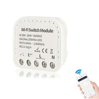 TY-WIFI-S02 APP Remote Control WiFi Smart Light Switch Relay DIY Module Work with Alexa Echo Google Home