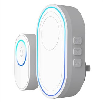 L019 Tuya App WiFi Doorbell Alarm System Home Intelligent Wireless Doorbell, 1 Transmitter+1 Receiver