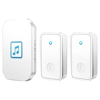 CACAZI FA86 150m Distance Wireless Doorbell Set with 2 Transmitter / Receiver Self-Powered Smart Doorbells