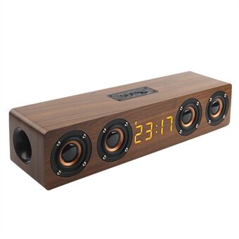 W8C with Clock Wireless Wood Bluetooth Speaker