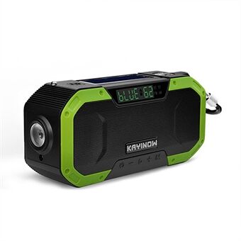 Portable IPX6 Waterproof Hand Crank Emergency Solar Radio Bluetooth Speaker with LED Light