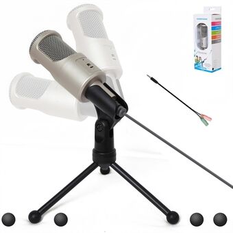 YANMAI SF-960 Computer Microphone 3.5mm Plug Professional Capacitive Stereo Mic with Tripod