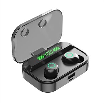 TG02 In-ear Headphone Bluetooth HIFI Sound Wireless Earphone with LED Charging Case