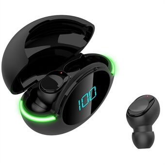 Y80 Bluetooth Headset Sports TWS Earbuds Wireless In-Ear Headphone with LED Digital Display Atmosphere Light