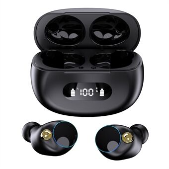 YYK-590 TWS Bluetooth 5.2 Earphone Noise Reduction Touch Controlled Headphone with HD Digital Display Charging Case