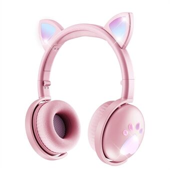 BK9 Cat Ear Shaped Gaming Headphone Wireless Bluetooth Mic HiFi 7.1 Earphone LED Light Over-Ear Headset