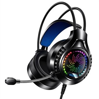 YINDAIO Q7 40mm Speaker Unit Colorful Breathing Light Over Ear Wired Gaming Headphone with Omni-Directional Microphone - USB + 3.5mm Microphone/Headset Integrated Interface