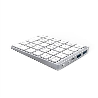 N970 Pro Aluminum Alloy 28 Keys Bluetooth Wireless Numeric Keypad Ultra-thin Mini Numpad