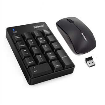 SUNREED SK-051AG 2.4G Wireless Mouse with Bluetooth Wired Numeric Keypad Counter for Laptop Tablet Desktop Computer