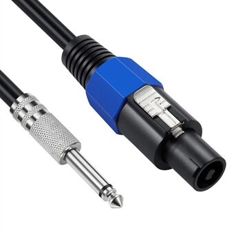 JUNSUNMAY 10FT Speakon Male to 6.35mm Male Speaker Cable with Twist Lock, Amplifier Audio Cord