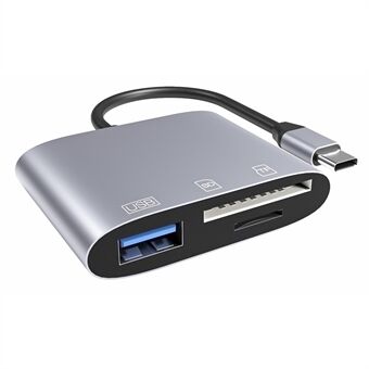 NK-3041 USB-C Hub 3-in-1 USB3.0 TF Memory Card Reader OTG Adapter