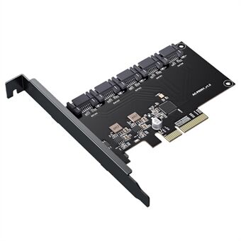 ACASIS AC-PE001 5 Ports SATA 6Gbps to PCI Express Controller Card PCI-e to SATA III Adapter/Converter Pcie Riser Expansion Adapter Board for PC