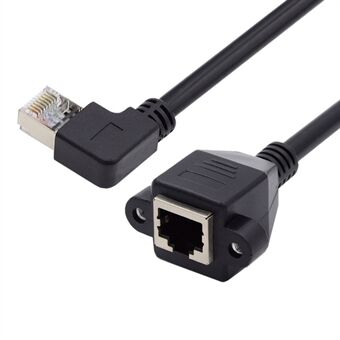 UT-011-RI 0.3m Right Angled 90 Degree 8P8C FTP STP UTP Cat6 Male to Female LAN Ethernet Cord Network Extension Cable