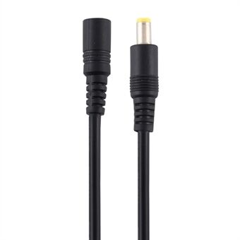 1.5m 8A DC Power Plug 5.5 x 2.5mm Female To Male Adapter Cable - Black