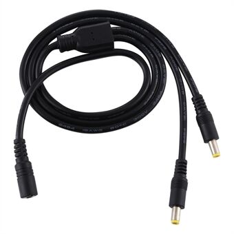 70cm DC Power Plug 5.5 x 2.5mm Female to Male Adapter Splitter Cable - Black