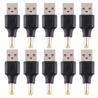 10Pcs 4.8 x 1.7mm Male To USB 2.0 Male Adapter DC Power Plug