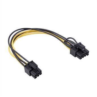 6Pin Female to 8Pin (6pin+2pin) Female Adapter Cable 20cm  PCI-Express GPU Video Graphics Card Power Supply Converter Cord