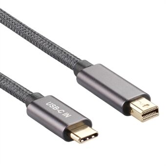 4K 60Hz USB C to Mini DisplayPort Cable Converter Gold-plated Braided Cable for MacBook 12/Samsung Galaxy S8 S9 S10 Note 10 (2m)