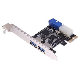 USB 3.0 PCI-E Expansion Card 2 Port USB3.0 Hub Internal 20-pin USB 3 to PCIE PCI Express Adapter Card