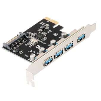 PCI Express Card to 4 USB 3.0 Ports PCI-E Expansion Card USB 3.0 Hub Adapter with 4-Pin/SATA Power Port