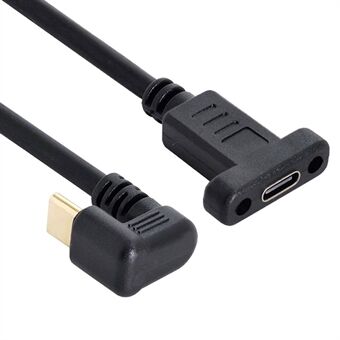 UC-049-OS 0.3m USB-C Cable 180-Degree Elbow Type-C Male to Type-C Female Extension Data Cable Support 10Gbps Transmission