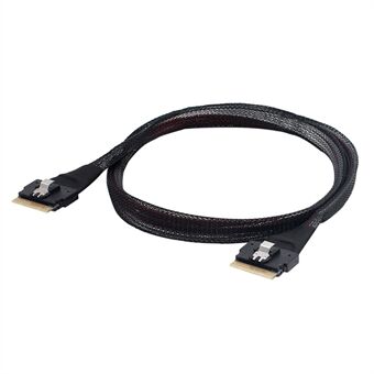 SF-028 0.5m PCI-E Slim Line SAS 4.0 SFF-8654 8i 74Pin Host to SFF-8654 Slim SAS Target Cable