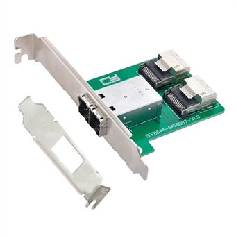 SF-019 2-Ports Mini SAS HD SFF-8644 to Internal Mini SAS SFF-8087 Adapter with Full PCIe Slot Profile Mounting Bracket