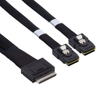 SF-050-0.5M 50cm OCuLink PCIe PCI-Express SFF-8611 8x 8-Lane to Dual SFF-8087 4x SSD Data Active Cable