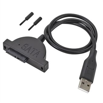 S-031 USB 2.0 Optical Drive Data Cable USB to SATA 6+7Pin Slimline Notebook Optical Disc Drive Cord