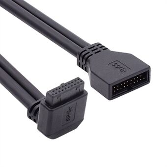 U3-082-DN Angled USB 3.0 20Pin Male to Female Extension 5Gbps Cable for Computer Motherboard Mainboard