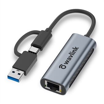 WAVLINK NWU330GCA 2.5G USB-C to RJ-45 Ethernet Adapter 2-in-1 Network Converter