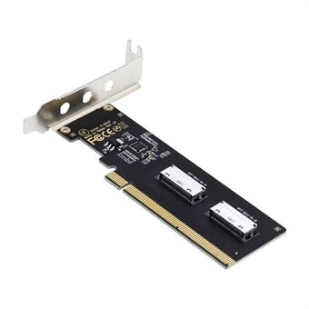 SF-057 PCIE PCI-Express 16x to Dual Oculink SFF-8612 SFF-8611 8x VROC Adapter for Mainboard SSD Graphics Card