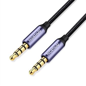 NORTHJO NOMTM0402 4-Pole 3.5mm AUX Adapter Audio Cable Male to Male Stereo Audio Wire 2m