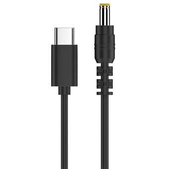 9V USB-C to DC 5.5x2.5mm Power Adapter Cable PVC Shell Type-C Extension Charge Cable Charging Cord