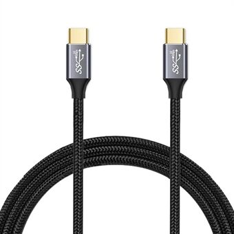 2m Type C to Type C Cable USB 3.1 Multi-functional Gen2 10Gbps 100W PD Nylon Braided USB C Cable (Male to Male)